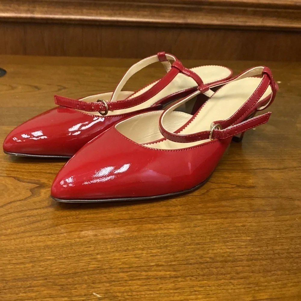 J Crew Pointed-toe heels in Italian patent leather Item BM702